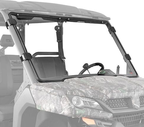 زجاج أمامي بفتحات تهوية 2 في 1 من KEMIMOTO متوافق مع CFMOTO UFORCE 1000/1000XL 2019-2025، ملحقات نافذة الزجاج الأمامي UTV الشفافة المقاومة للخدش (لا تناسب U10 Pro، 600,800 XL) in Kuwait