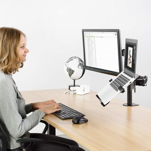 VIVO Universal Adjustable 10 to 15.6 inch Laptop Mount Holder for VESA Compatible Monitor Arms, Notebook Tray Stand-LAP3 in Saudi Arabia