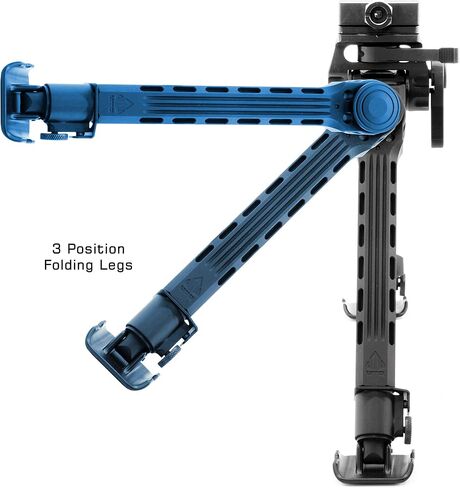 UTG Big Bore Full Stability Bipod, 9"-14" Center Height, Black in Saudi Arabia