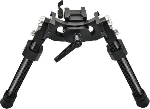 V10 Carbon Fiber Tactical Bipod, QD Spring Return Bipod with 20mm Picatinny Weaver Rail Mount for Long Range Shooting, Black in Saudi Arabia