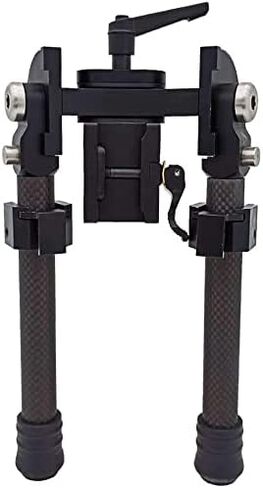V10 Carbon Fiber Tactical Bipod, QD Spring Return Bipod with 20mm Picatinny Weaver Rail Mount for Long Range Shooting, Black in Saudi Arabia