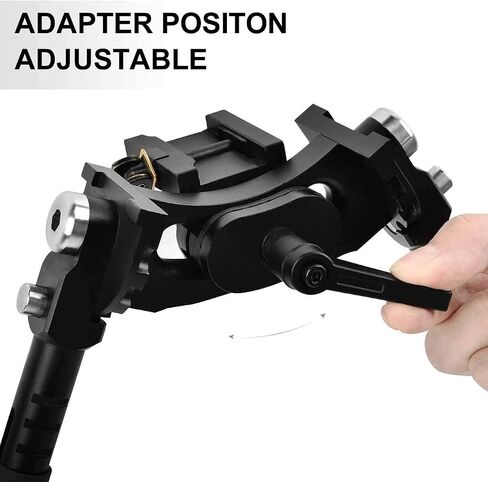 V10 Carbon Fiber Tactical Bipod, QD Spring Return Bipod with 20mm Picatinny Weaver Rail Mount for Long Range Shooting, Black in Saudi Arabia