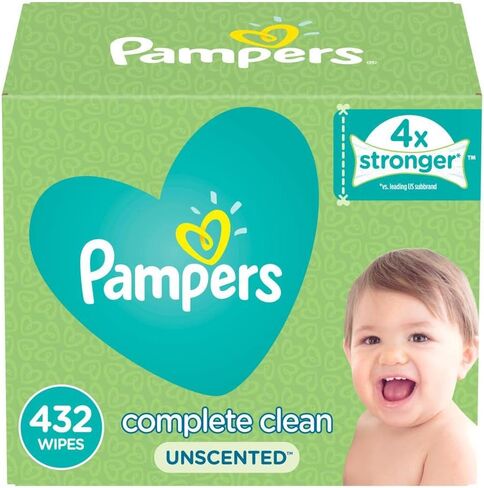 Pampers Baby Wipes, Complete Clean Fragrance Free, 1X Pop Top Pack, 72 Count in Kuwait