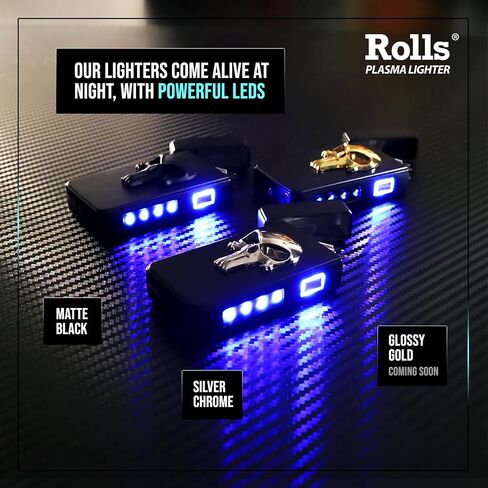 Rolls Electric Lighter - Gifts for Men - Cool Lighters - Electric Lighters Rechargeable - Mens Gifts - Skull Lighter - Birthday Gifts for Men - Stocking Stuffers - (Black Skull) in Saudi Arabia