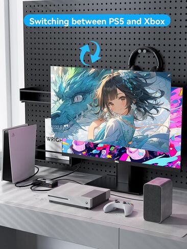 HDMI Switch eARC Audio Extractor، 4K@60hz HDMI Audio Splitter مع جهاز تحكم عن بعد، يدعم 7.1 قناة صوتية/بصرية Toslink SPDIF/محول محوري HDR (أسود) in Kuwait