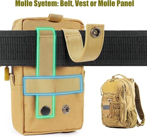 Tactical Molle EDC Pouch Cellphone Pouch Holder Utility Gadget Organizer Bag and D-Type Buckle in Saudi Arabia