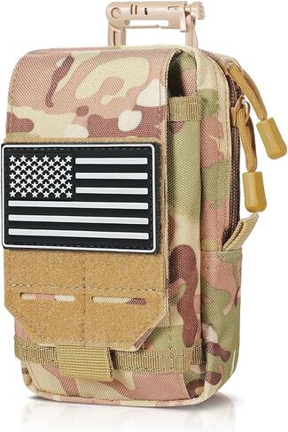 Tactical Molle EDC Pouch Cellphone Pouch Holder Utility Gadget Organizer Bag and D-Type Buckle in Saudi Arabia