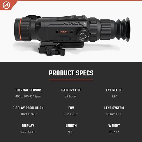 المنظار الحراري Athlon Optics Cronus ATS PRO المزود بآلة حاسبة باليستية مدمجة وحامل Picatinny in Kuwait
