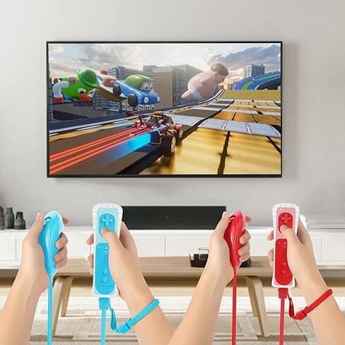 وحدة تحكم BINFFGM Nunchuck، قطعتان بديلتان لوحدة تحكم Nunchuck لوحدة تحكم Wii Nunchuck، لوحة تحكم Gamepad، متوافقة مع وحدة تحكم Nintendo Wii وWii U (أزرق سماوي + أحمر) in Saudi Arabia