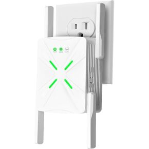 WiFi Extender Signal Booster, 9000 Sq.ft Coverage, Mesh Network Repeater, 80% Faster Speed, 99+ Devices in Saudi Arabia