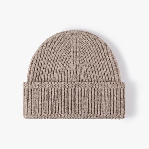 Ribbed Knit Hat Unisex Winter Beanie Warm Stretchy Classic Cap for Daily Wear in Saudi Arabia