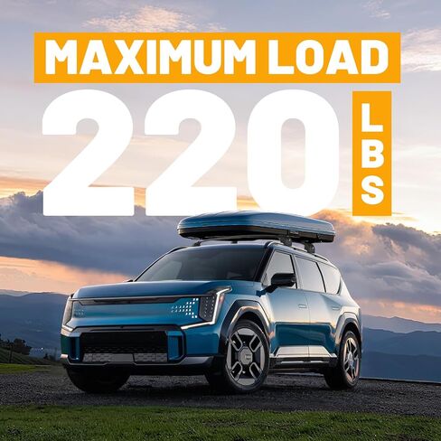 220 رطلاً رف سقف أشرطة متقاطعة متوافقة مع كيا تيلورايد 2023-2025 X-Pro X-Line ، عواصف قابلة للخدمة من الألومنيوم القابلة للتعديل لأمتعة شحن على السطح in Kuwait