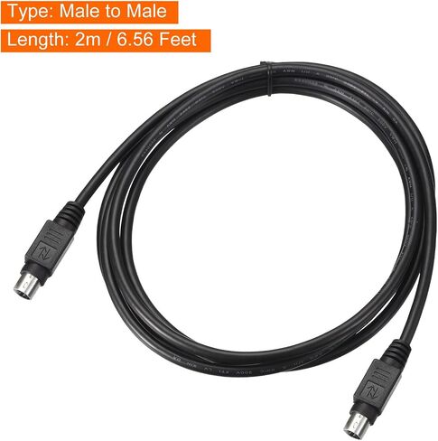 PS/2 Mouse and Keyboard Extension Cable 6 Pin 6.56 Feet Male to Male for PC,Black in Saudi Arabia