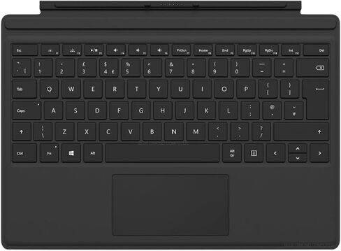 لوحة مفاتيح Microsoft Type Cover لجهاز Surface Pro 7 / Pro 6 / Pro 5 / Pro 4، 12.3 بوصة، لوحة مفاتيح لاسلكية للكمبيوتر اللوحي مع لوحة لمس متعددة، أسود (متجدد) in Saudi Arabia