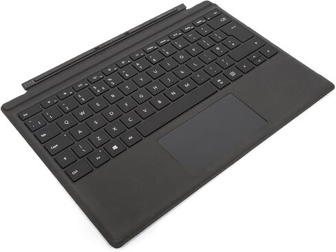 لوحة مفاتيح Microsoft Type Cover لجهاز Surface Pro 7 / Pro 6 / Pro 5 / Pro 4، 12.3 بوصة، لوحة مفاتيح لاسلكية للكمبيوتر اللوحي مع لوحة لمس متعددة، أسود (متجدد) in Saudi Arabia