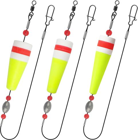 Fishing Floats Rigs Popping Corks Saltwater, 3pcs Weighted Fishing Bobbers Tackle Slip Float Rigs in Saudi Arabia