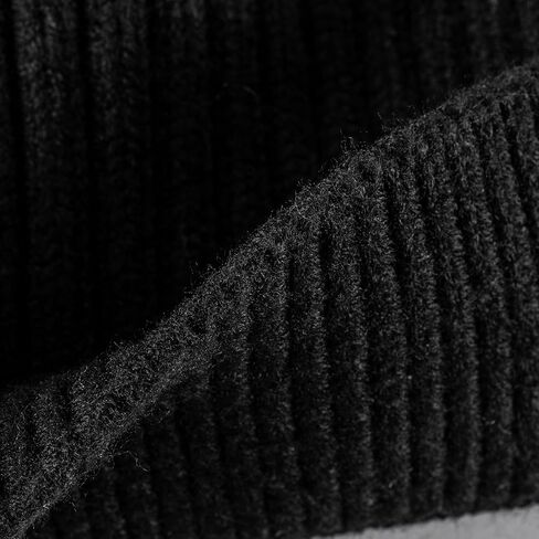 Ribbed Knit Beanie Hat Unisex Fold-Up Warm Winter Cap Soft Stretchable Outdoor Headwear in Saudi Arabia