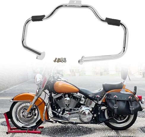 XFMT Matte Black Matach Engine Guard Highway Crash Bar لـ Harley Heritage Softail Fatboy 2000-2017 in Saudi Arabia