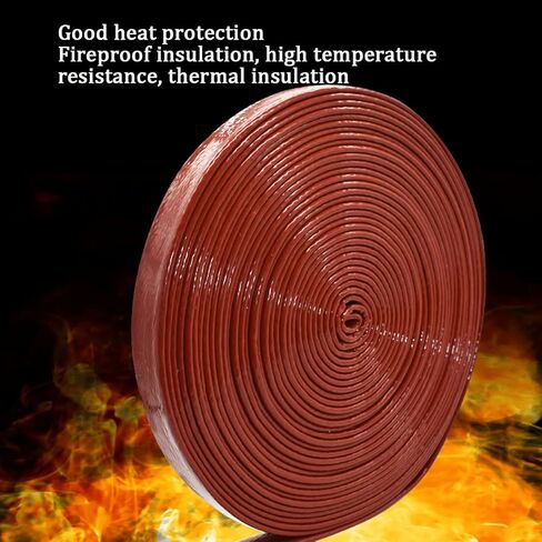 Silicone Coated Fiberglass Fire Sleeve,Express Heat Sleeve for Hose Lines & Electrical Wiring,65mm (Size : 95mm) (Size : 100mm) in Saudi Arabia