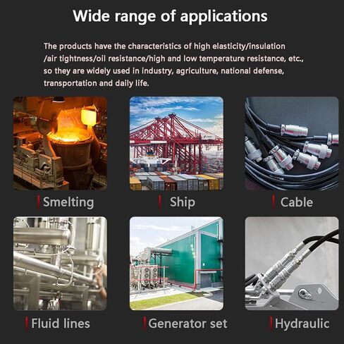 Fiberglass Sleeve 1M Heat Shielded Sleeve Silicone Coated Fiberglass for Hose Lines and Electrical Wiring Black,90mm in Saudi Arabia