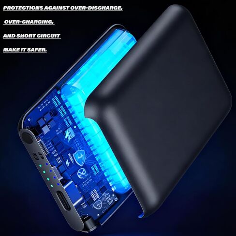 5V 6000mAh Rechargeable Battery for Heated Socks, 4 Levels Temperatures Setting Mini Batteries for Heated Insoles, Heated Shoe Inserts (1Pair) in Saudi Arabia