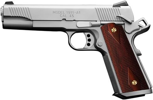 مقابض خشبية رائعة من عام 1911 بالحجم الكامل، قطع Magwell مع شعار الولايات المتحدة الوطني، تتضمن براغي نحاسية، قطع أمان Ambi in Kuwait