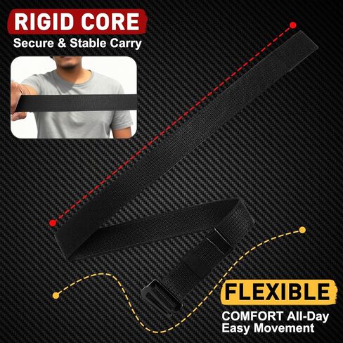 Conceal Carry Belt for Men - 1.5" EDC CCW Nylon Gun Belts for Mens- Hybrid Design Rigid Gear Support & Flexible Comfort in Saudi Arabia