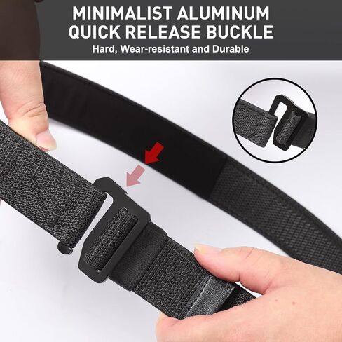 Conceal Carry Belt for Men - 1.5" EDC CCW Nylon Gun Belts for Mens- Hybrid Design Rigid Gear Support & Flexible Comfort in Saudi Arabia