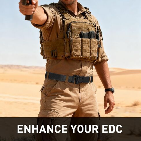 Conceal Carry Belt for Men - 1.5" EDC CCW Nylon Gun Belts for Mens- Hybrid Design Rigid Gear Support & Flexible Comfort in Saudi Arabia