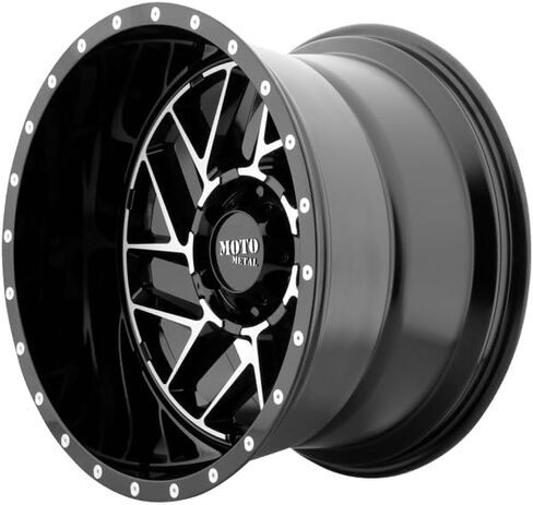 Moto Metal MO985 20X12 8X170 G-BLK MACH -44MM - MO98521287344N in Saudi Arabia