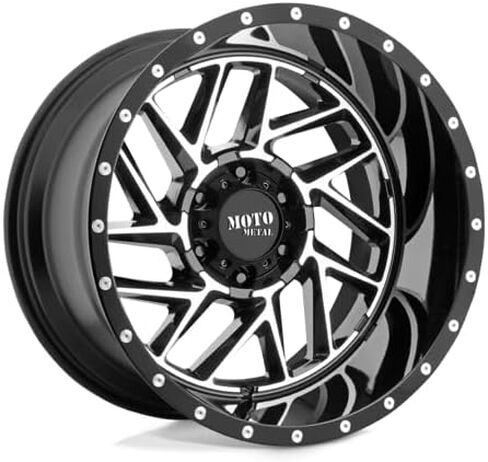 Moto Metal MO985 20X12 8X170 G-BLK MACH -44MM - MO98521287344N in Saudi Arabia