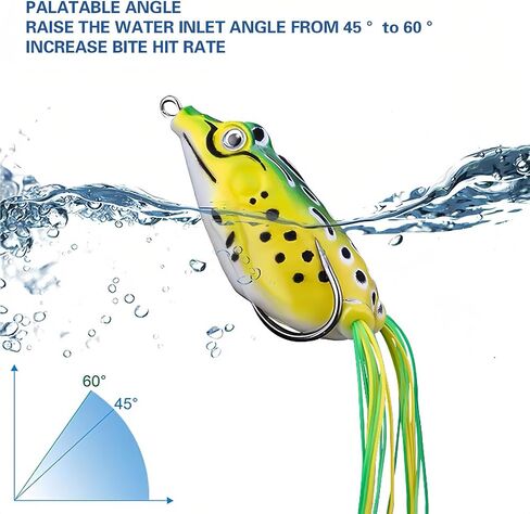 5PCS Frog Lures for TopWater Bass Fishing Lures,Freshwater and Saltwater Fishing Gear Kit for 2025 Xmas Surprise Gift in Kuwait
