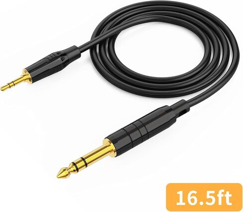 CableCreation 1/8 إلى 1/4 كابل ستيريو 3.3 قدم، 6.35 مم 1/4 بوصة ذكر إلى 3.5 مم 1/8 بوصة ذكر صوت TRS ثنائي الاتجاه سلك جيتار Aux لأجهزة الكمبيوتر المحمول وأجهزة المسرح المنزلي ولوحة المفاتيح البيانو ومكبر الصوت ومكبرات الصوت in Saudi Arabia