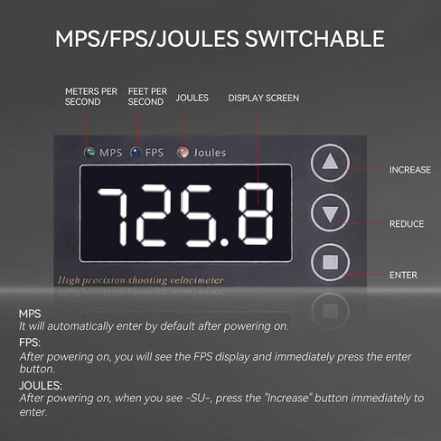 Ballistic Chronograph for Rifle Shooting: Precision Speed Tester with FPS MPS Readings LCD Screens for Archery Arrow Bow in Saudi Arabia