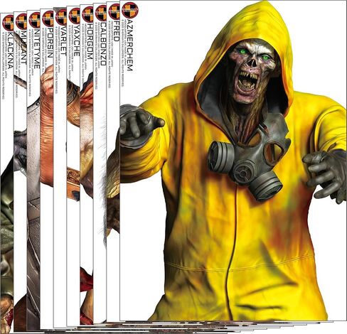 SHERMAN'S GALLERIES Pack 3: Shadow Marauders Edition - 20"×28" - 10 Paper Shooting Targets, Assorted Characters - USA Brand, Made in Japan in Saudi Arabia