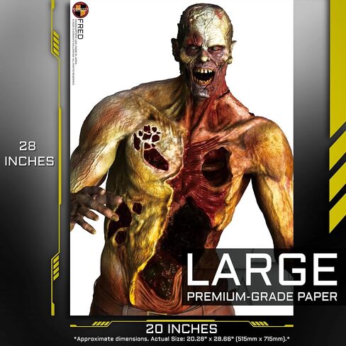 SHERMAN'S GALLERIES Pack 3: Shadow Marauders Edition - 20"×28" - 10 Paper Shooting Targets, Assorted Characters - USA Brand, Made in Japan in Saudi Arabia