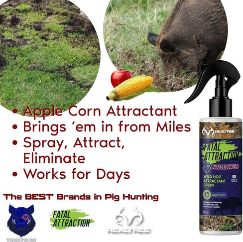 Zone Realtree Warhawgs Wild Hog Attractant Spray – Apple Corn Sugar Scent Hog Lure with Fish Oil – Feral Hog Boar Sow Attractant for Hunting Bait Sites Feeders – Long Range Scent Bomb in Saudi Arabia