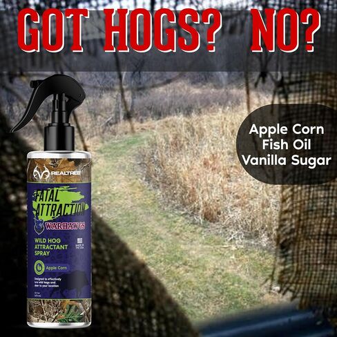 Zone Realtree Warhawgs Wild Hog Attractant Spray – Apple Corn Sugar Scent Hog Lure with Fish Oil – Feral Hog Boar Sow Attractant for Hunting Bait Sites Feeders – Long Range Scent Bomb in Saudi Arabia