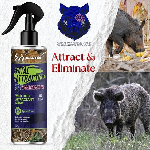 Zone Realtree Warhawgs Wild Hog Attractant Spray – Apple Corn Sugar Scent Hog Lure with Fish Oil – Feral Hog Boar Sow Attractant for Hunting Bait Sites Feeders – Long Range Scent Bomb in Saudi Arabia