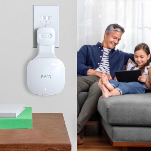 لـ Amazon eero Mesh WiFi Router WiFi Mount Bracket مع وظيفة تخزين الكابلات. حامل مخرج ثابت وسهل التركيب على الحائط متوافق مع جهاز التوجيه eero Mesh WiFi (2) in Kuwait