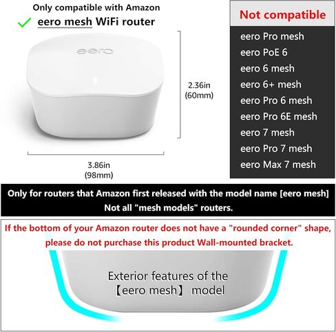 لـ Amazon eero Mesh WiFi Router WiFi Mount Bracket مع وظيفة تخزين الكابلات. حامل مخرج ثابت وسهل التركيب على الحائط متوافق مع جهاز التوجيه eero Mesh WiFi (2) in Kuwait