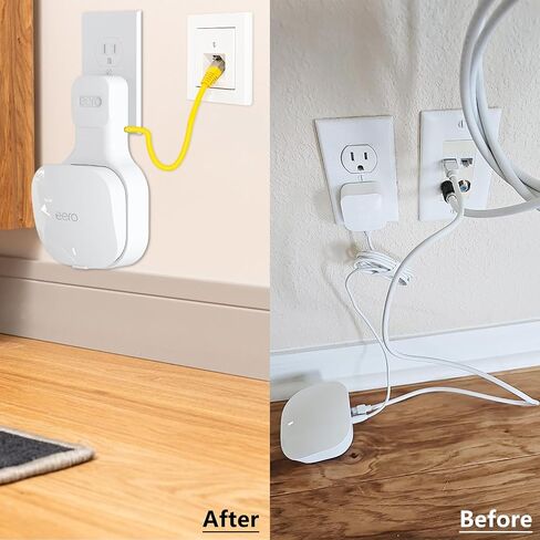 لـ Amazon eero Mesh WiFi Router WiFi Mount Bracket مع وظيفة تخزين الكابلات. حامل مخرج ثابت وسهل التركيب على الحائط متوافق مع جهاز التوجيه eero Mesh WiFi (2) in Kuwait
