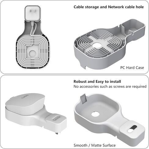 لـ Amazon eero Mesh WiFi Router WiFi Mount Bracket مع وظيفة تخزين الكابلات. حامل مخرج ثابت وسهل التركيب على الحائط متوافق مع جهاز التوجيه eero Mesh WiFi (2) in Kuwait