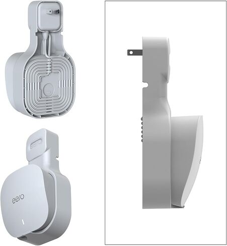 لـ Amazon eero Mesh WiFi Router WiFi Mount Bracket مع وظيفة تخزين الكابلات. حامل مخرج ثابت وسهل التركيب على الحائط متوافق مع جهاز التوجيه eero Mesh WiFi (2) in Kuwait
