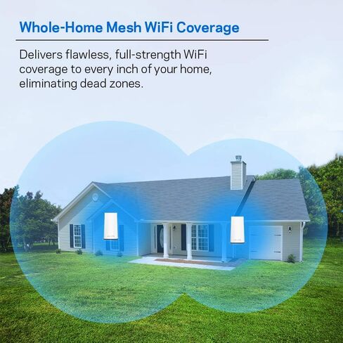 Linksys WHW0102 Velop Whole Home Smart Mesh Wi-Fi System with 2-Port Gigabit Ethernet 2 Pack, White (Renewed) in Kuwait