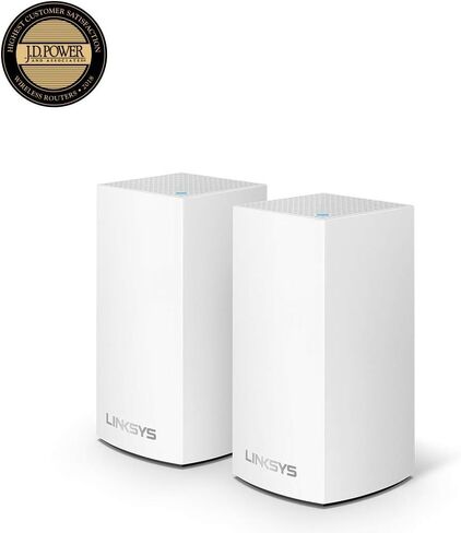 Linksys WHW0102 Velop Whole Home Smart Mesh Wi-Fi System with 2-Port Gigabit Ethernet 2 Pack, White (Renewed) in Kuwait