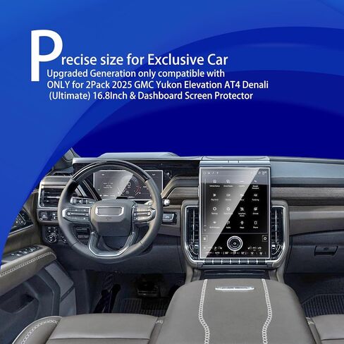 4 قطع 2025 2026 تاهو سوبربان واقي شاشة من الزجاج المقسى لسيارة 2025 Chev y Tahoe z71 Suburban Nav. 17.7 بوصة داش 11 بوصة وسائط المقعد الخلفي المزدوج 12.6 بوصة 2025 شيف روليت تاهو سوبربان الملحقات in Saudi Arabia
