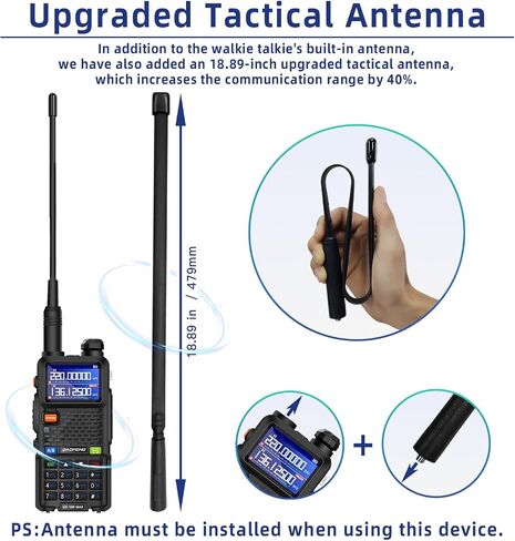 BAOFENG UV-10R MAX Ham Radio Handheld 10W Long Range Tactical NOAA Weather 999CH Rechargeable Walkie Talkies for Adults,Survival Gear, with 2500mAh Battery,Type-C Charging,2 Pack in Saudi Arabia