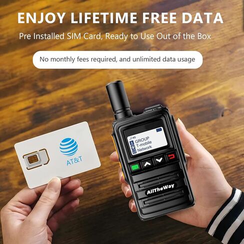 Lifetime Free Global Rapid Walkie Talkies Unlimited Range Nationwide 4G PoC Radio Long Distance Two Way Radio for Family, Logistic Company and Work Team(4 Pack with SIM Cards) in Saudi Arabia