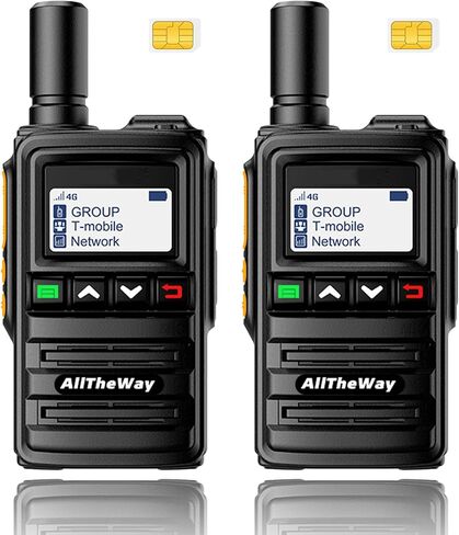 Lifetime Free Global Rapid Walkie Talkies Unlimited Range Nationwide 4G PoC Radio Long Distance Two Way Radio for Family, Logistic Company and Work Team(4 Pack with SIM Cards) in Saudi Arabia